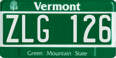 VT license plate ZLG126