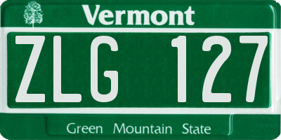 VT license plate ZLG127