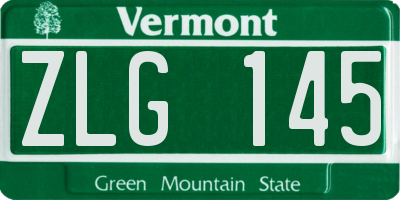 VT license plate ZLG145