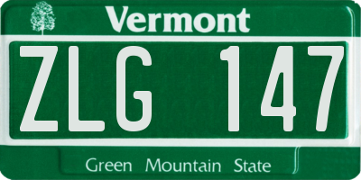 VT license plate ZLG147