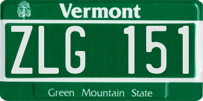 VT license plate ZLG151