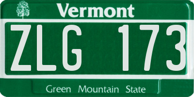VT license plate ZLG173