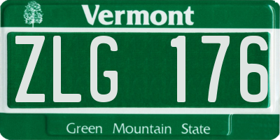 VT license plate ZLG176
