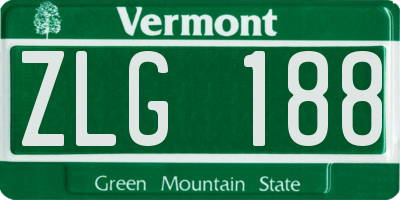 VT license plate ZLG188