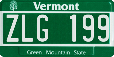 VT license plate ZLG199