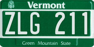 VT license plate ZLG211