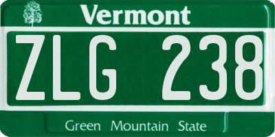 VT license plate ZLG238