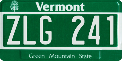 VT license plate ZLG241