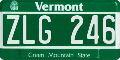VT license plate ZLG246