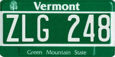VT license plate ZLG248