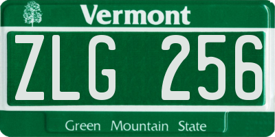 VT license plate ZLG256