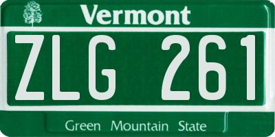 VT license plate ZLG261
