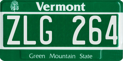 VT license plate ZLG264