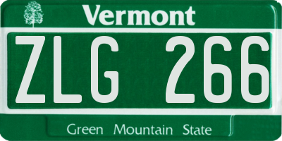 VT license plate ZLG266