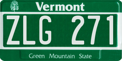 VT license plate ZLG271