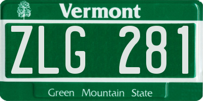 VT license plate ZLG281