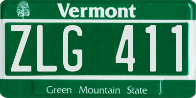 VT license plate ZLG411