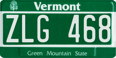 VT license plate ZLG468