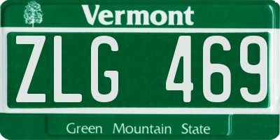 VT license plate ZLG469