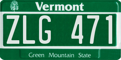 VT license plate ZLG471