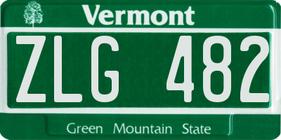VT license plate ZLG482