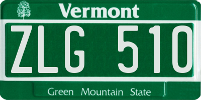 VT license plate ZLG510