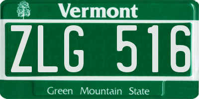 VT license plate ZLG516