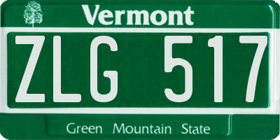 VT license plate ZLG517
