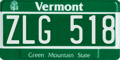 VT license plate ZLG518