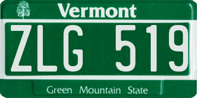 VT license plate ZLG519