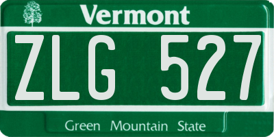 VT license plate ZLG527