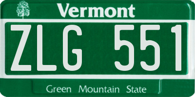VT license plate ZLG551