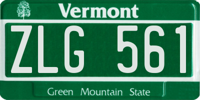 VT license plate ZLG561