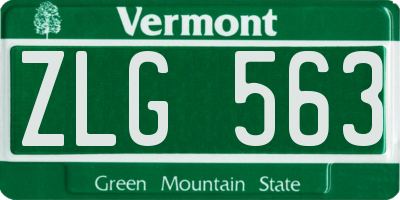 VT license plate ZLG563