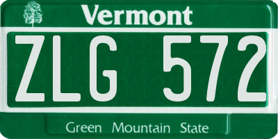 VT license plate ZLG572