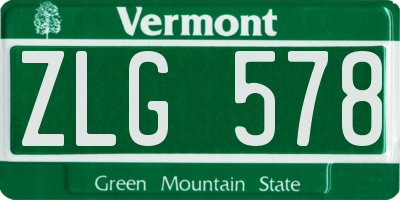 VT license plate ZLG578