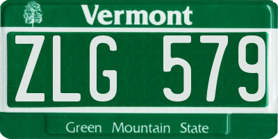 VT license plate ZLG579
