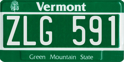 VT license plate ZLG591