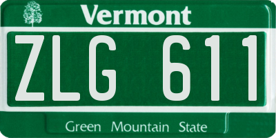 VT license plate ZLG611