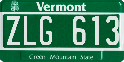VT license plate ZLG613