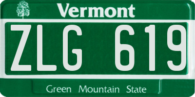 VT license plate ZLG619