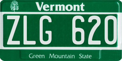 VT license plate ZLG620