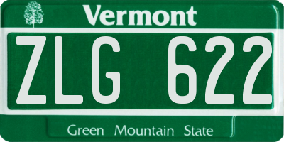 VT license plate ZLG622