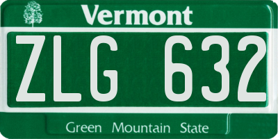 VT license plate ZLG632