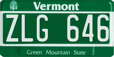 VT license plate ZLG646