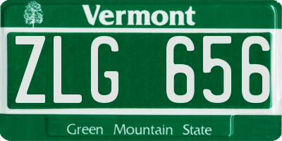 VT license plate ZLG656