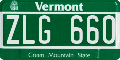 VT license plate ZLG660