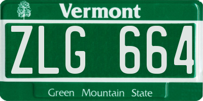 VT license plate ZLG664