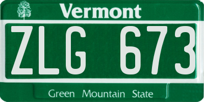 VT license plate ZLG673