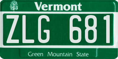 VT license plate ZLG681